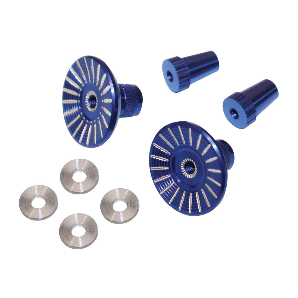 MacGregor Transmitter Mushroom Stick Ends Set M3 (For Futaba) (Blue) ACC0119