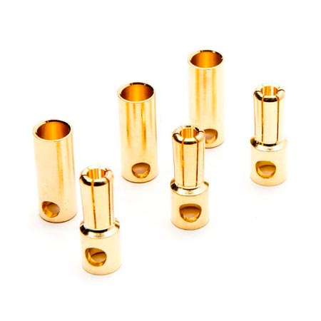 Dynamite Gold Bullet Connector Set 5.5mm (3) DYNC0089