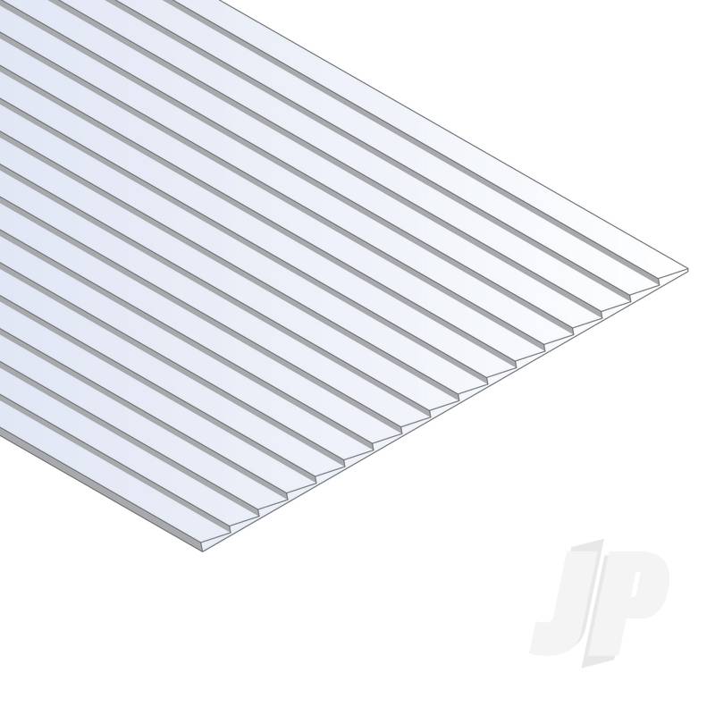 Evergreen 12x24in (30x60cm) Clapboard Siding Sheet .040in (1.0mm) Thick .040in Spacing (1 Sheet per pack) 14041