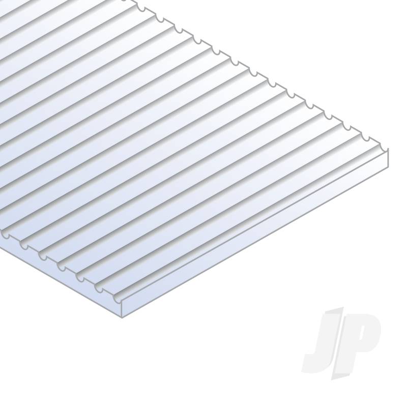 Evergreen 12x24in (30x60cm) O-Scale Car Siding Sheet .040in (1.0mm) Thick (1 Sheet per pack) 14067