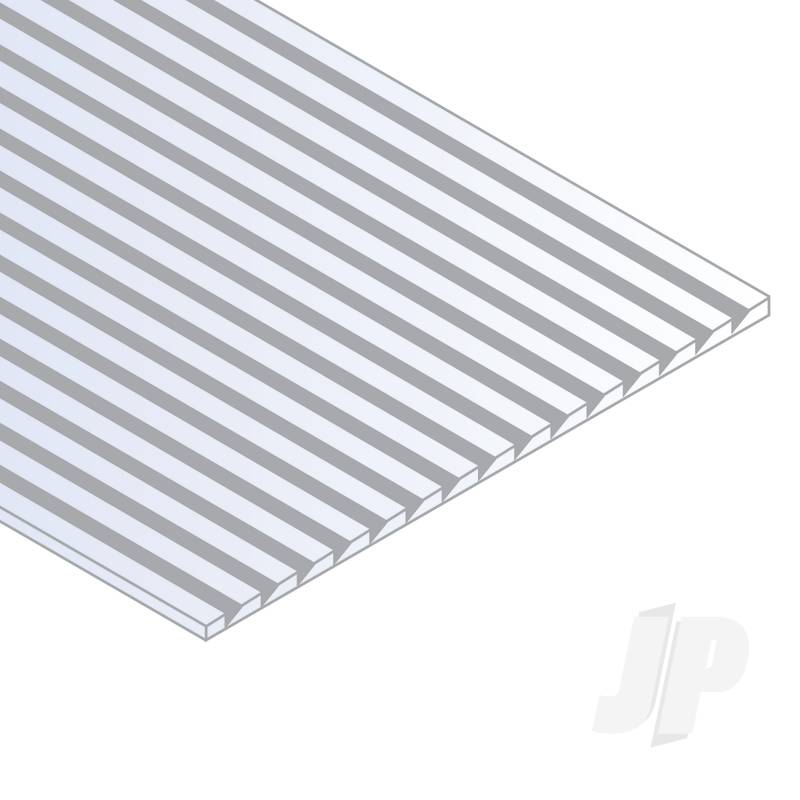 Evergreen 12x24in (30x60cm) Novelty Siding Sheet .060in (1.5mm) Thick .188in 3/16in Spacing (1 Sheet per pack) 14611