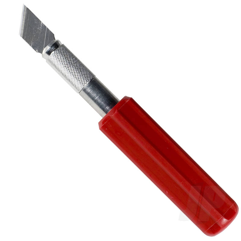 Excel K5 Knife, Heavy Duty Red Plastic Handle with SafetyCap (Carded) EXL16005