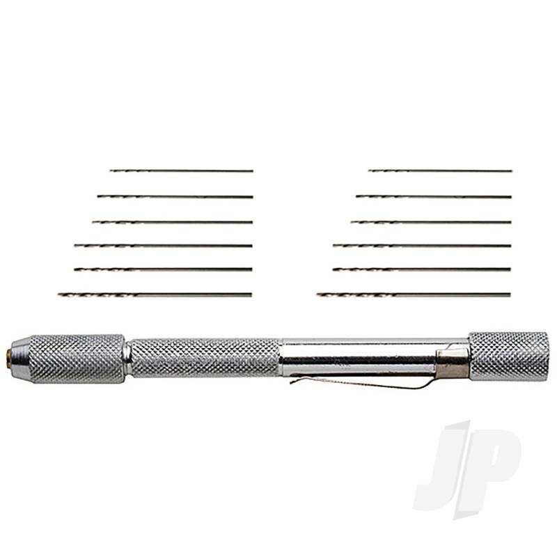 Excel Mini Pin Vise with 12 Assorted Drills (Carded) EXL70003