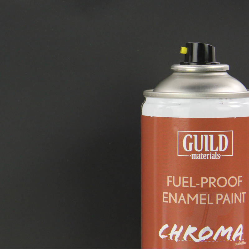 Guild Materials Matt Enamel Fuel-Proof Paint Chroma Black (400ml Aerosol) GLDCHR6503