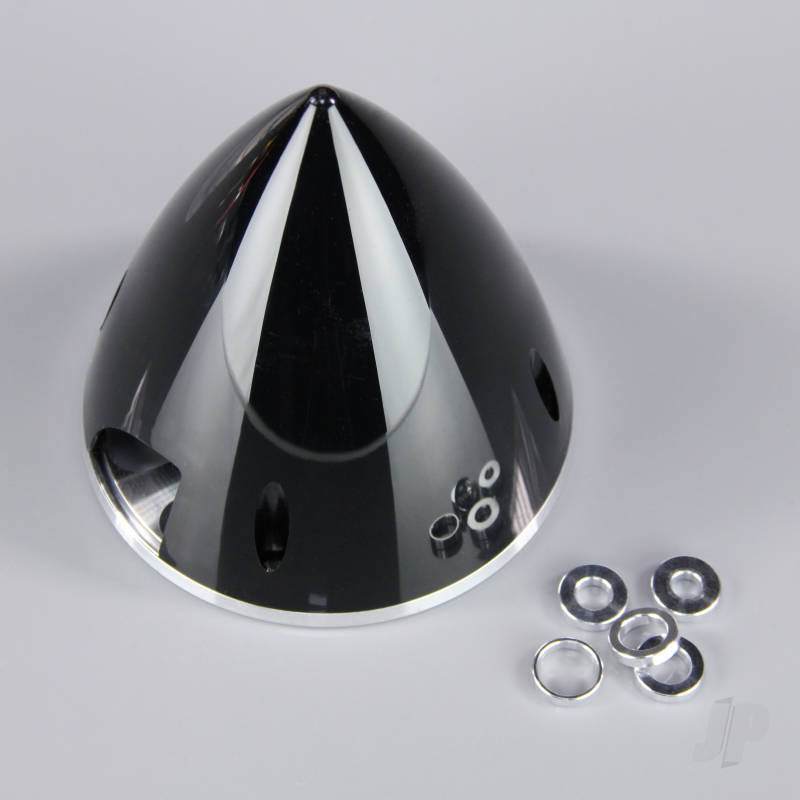 J Perkins 82mm Black Spinner (with Aluminium Back Plate) JPDAC02028