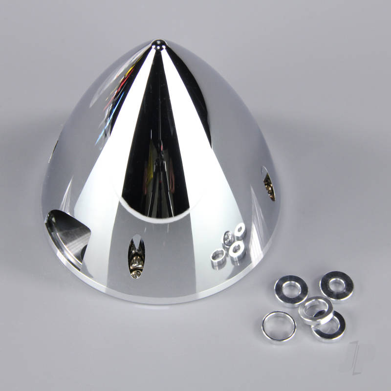 J Perkins 89mm Chrome Look Spinner (with Aluminium Back Plate) JPDAC02056