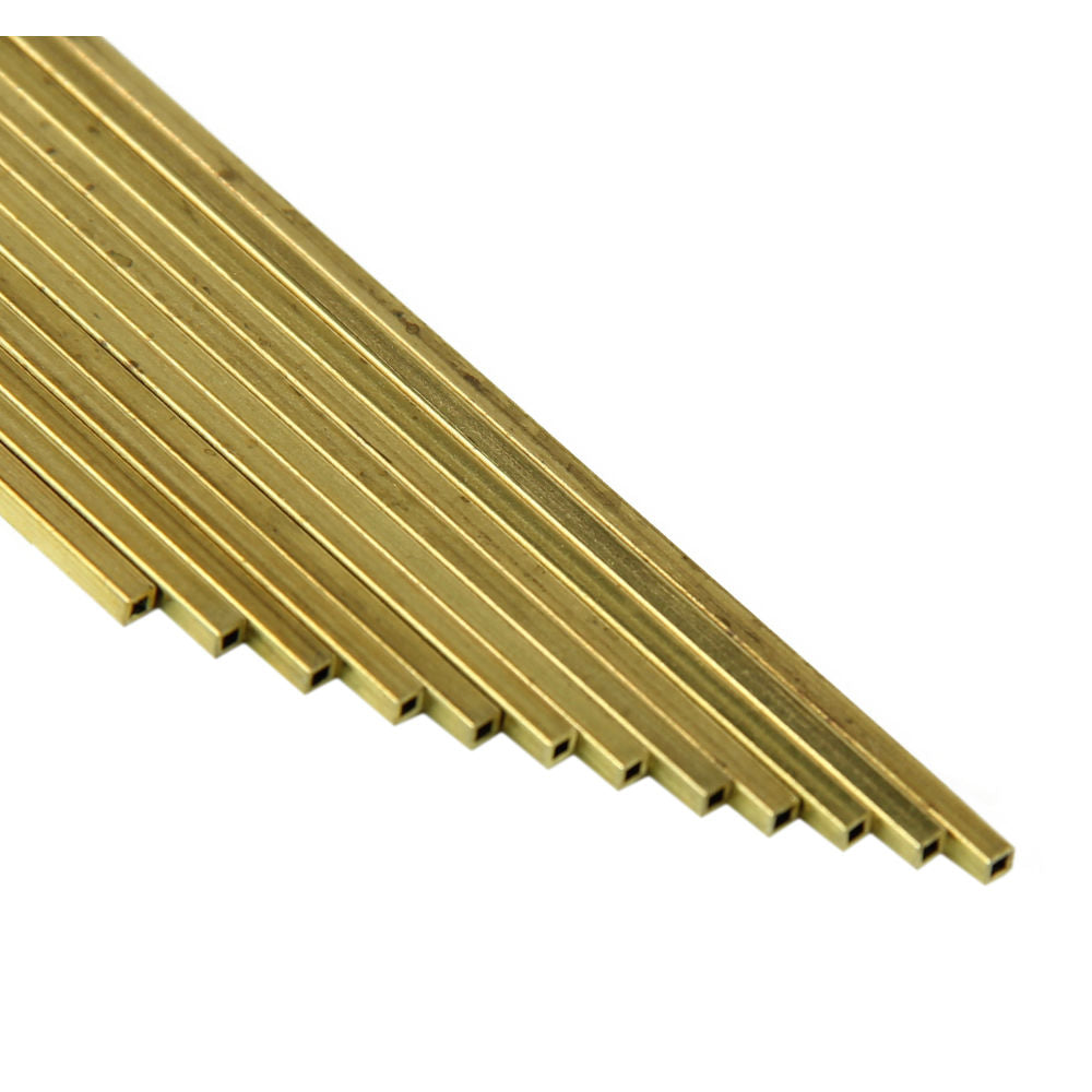 K&S 1/16x36in Square Brass Tube (12pcs) KNS149F