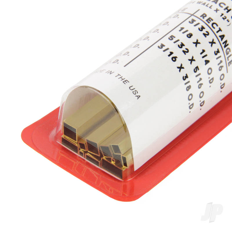 K&S Brass Tubing Assortment, Square & Rectangle (11 pcs) KNS3406