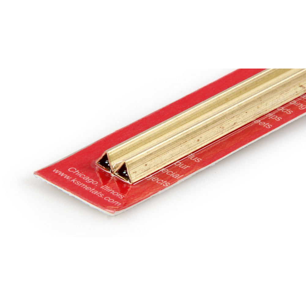 K&S 3/64x12in Brass Triangle Tube (2pcs) KNS5097