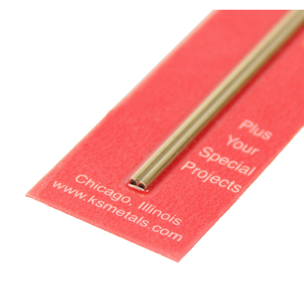 K&S 1/16x12in Round Brass Tube, .006in Wall (2pcs) KNS815037
