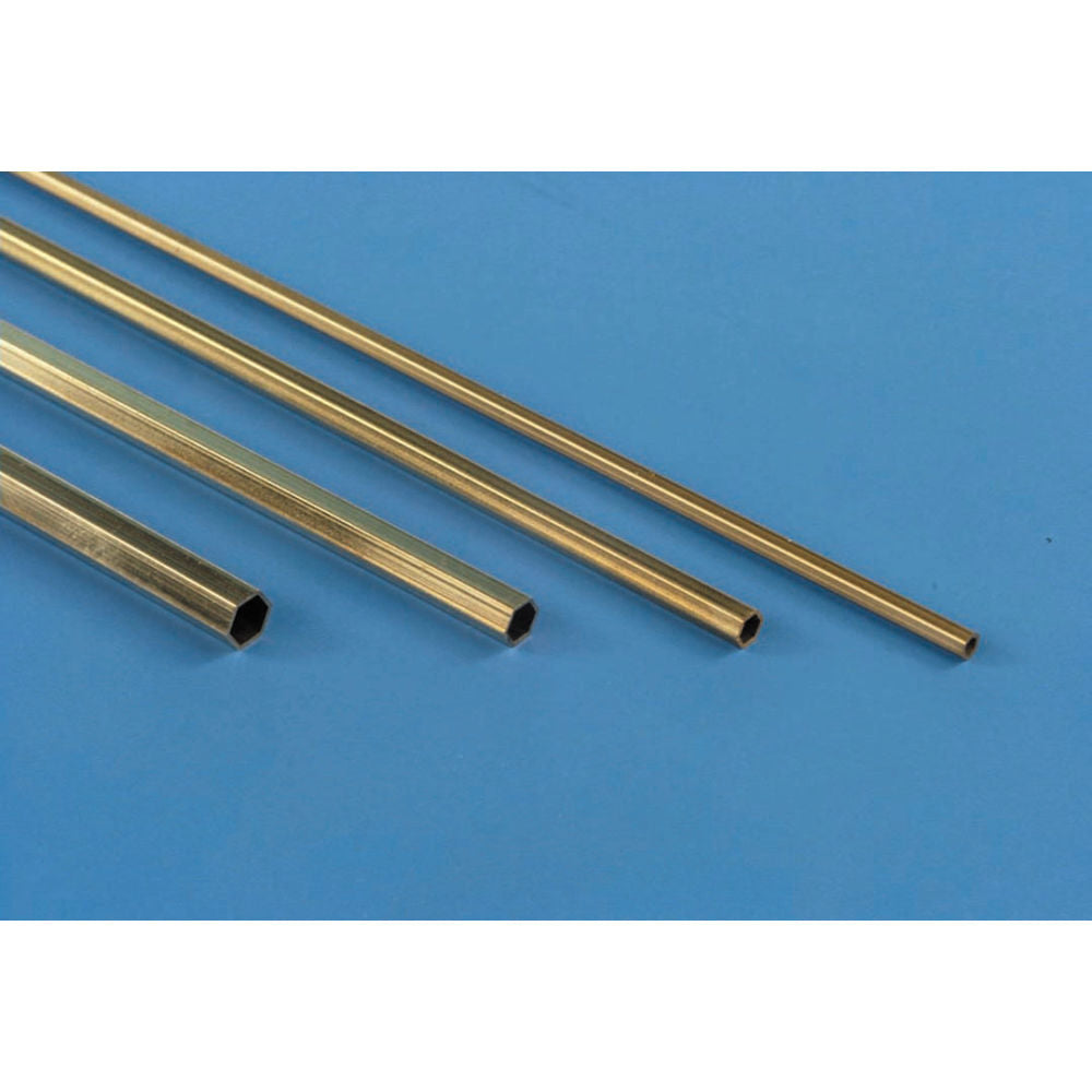 K&S 1/8x12in Hexagonal Brass Tube KNS8272