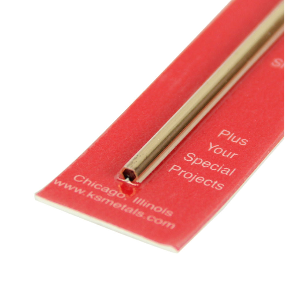 K&S 5/32x12in Hexagonal Brass Tube KNS8273
