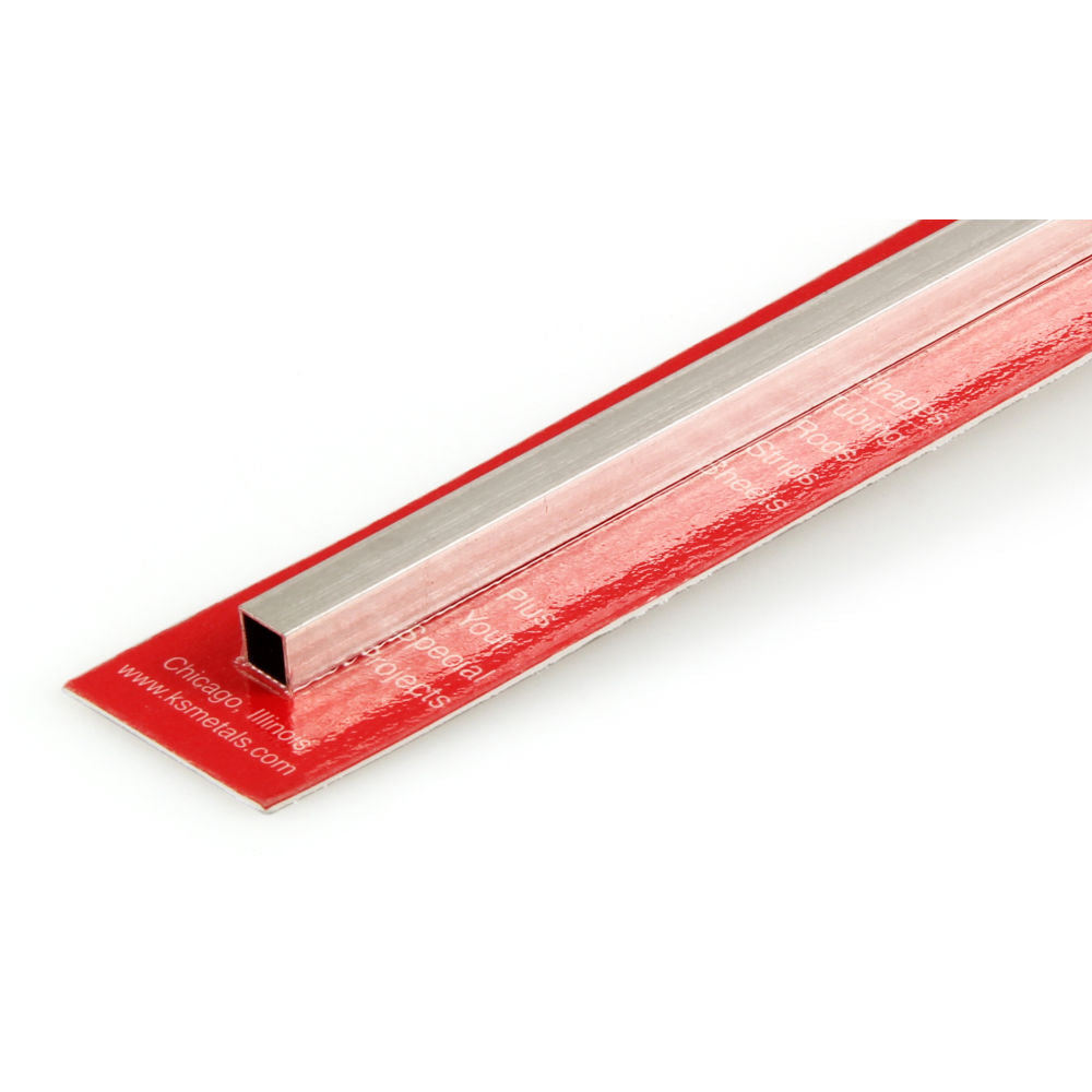 K&S 1/4x12in Square Aluminium Tube .014 Wall KNS83015