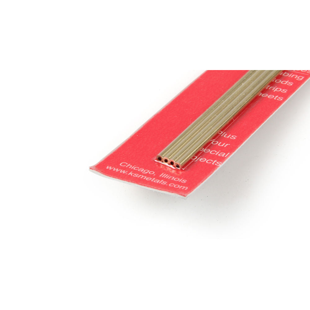 K&S 2x300mm Round Brass Tube, .45mm Wall (4pcs) KNS9820