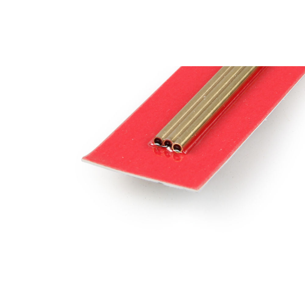 K&S 2.5x300mm Round Brass Tube, .225mm Wall (3pcs) KNS9833