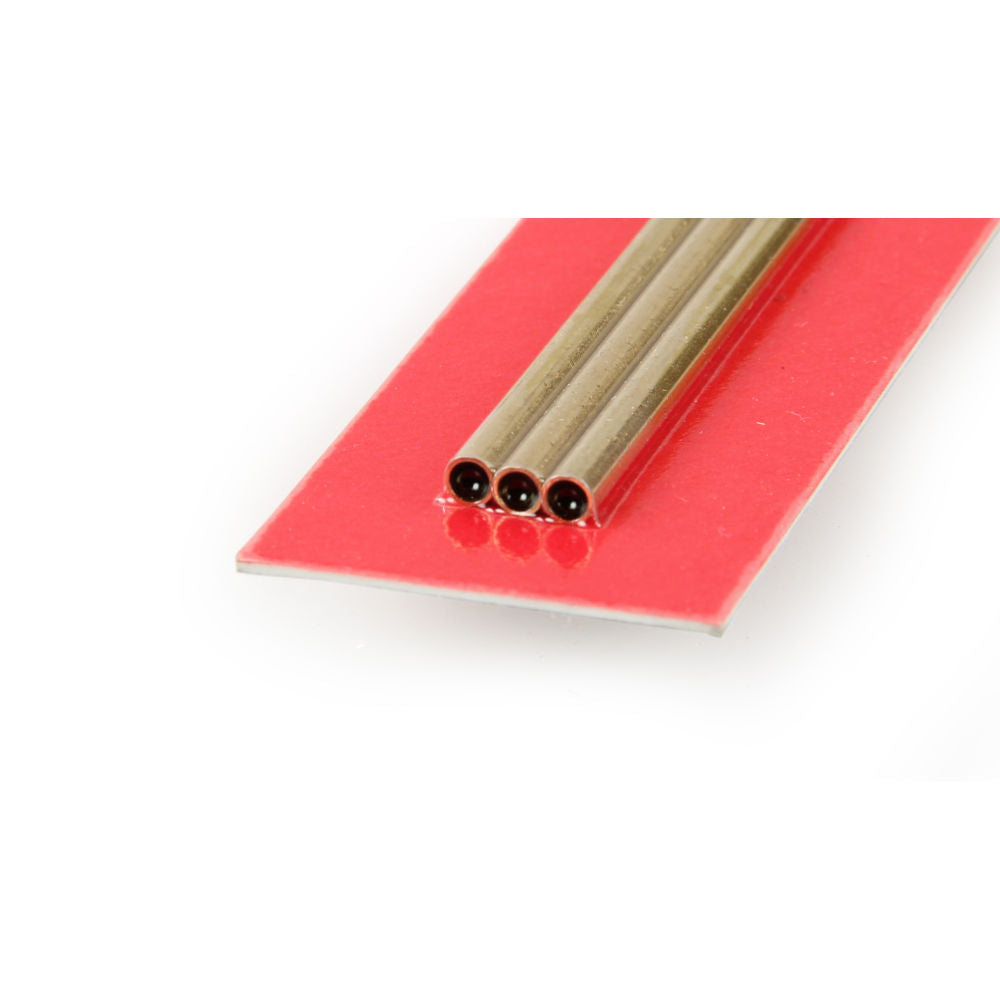 K&S 3x300mm Round Brass Tube, .225mm Wall (3pcs) KNS9834