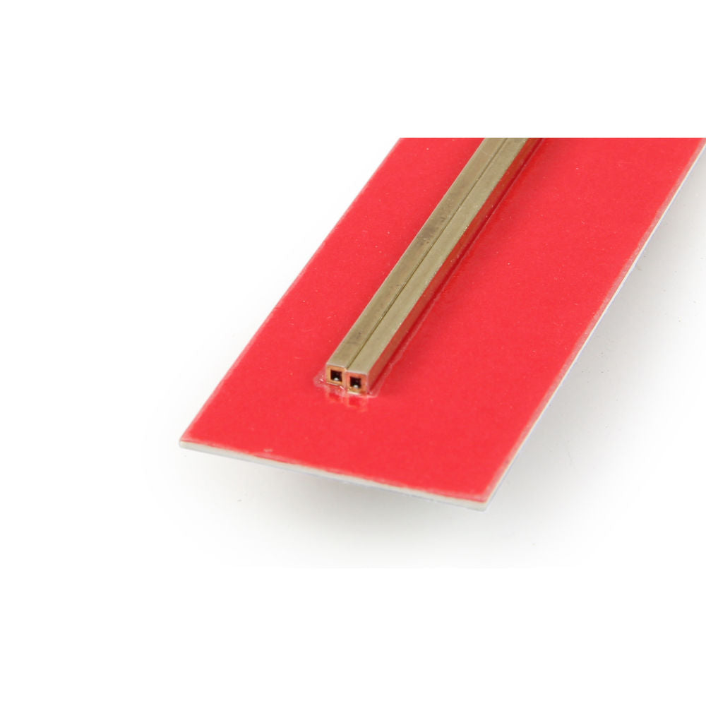 K&S 2x300mm Square Brass Tube .45mm Wall KNS9850
