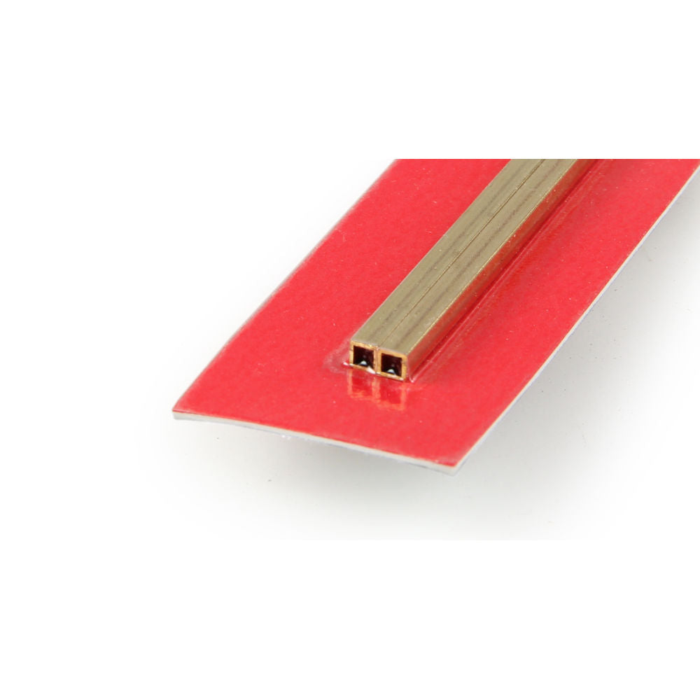 K&S 3x300mm Square Brass Tube .45mm Wall KNS9851