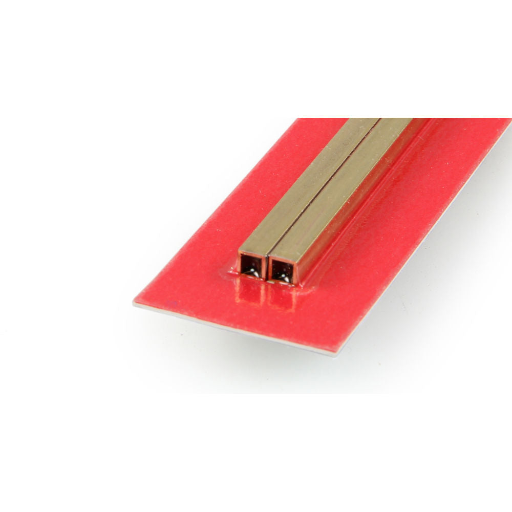 K&S 4x300mm Square Brass Tube .45mm Wall KNS9852