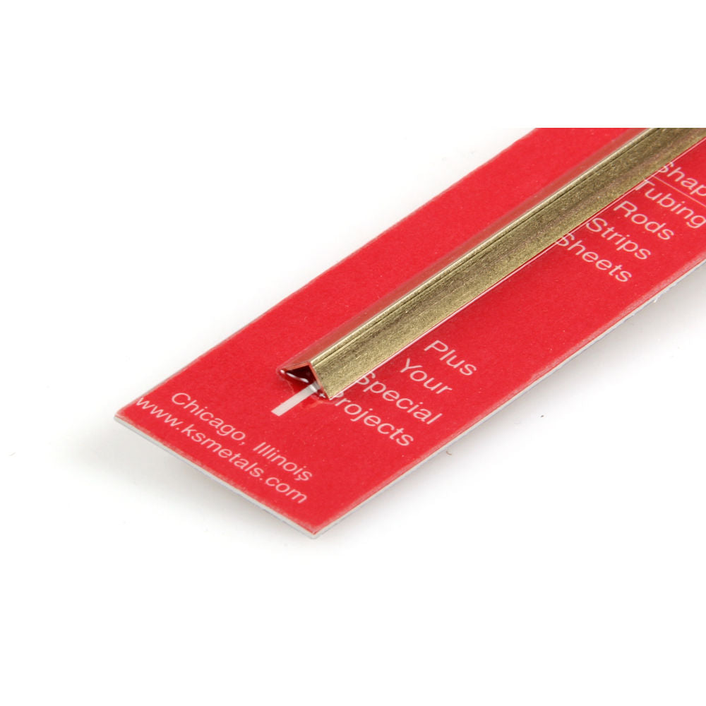 K&S 3/16in 300mm Brass Angle, .014 Wall KNS9881