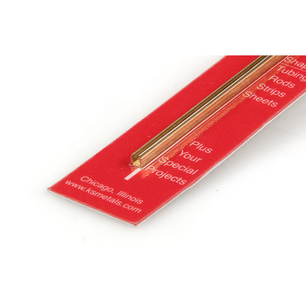 K&S 1/8x12in Brass C-Channel, .014 Wall KNS9885