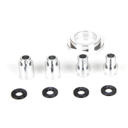 Losi Engine Mount Spacer & Clutch Mount Aluminium Silver: MTXL LOS256008