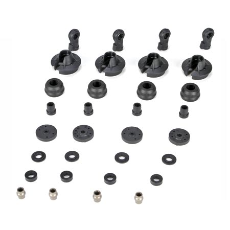 Losi 5ive-T/Mini WRC Shock Plastics & Balls (4) LOSB2855