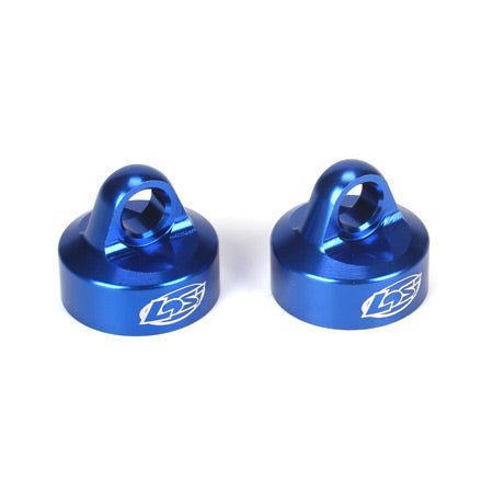 Losi 5ive-T/Mini WRC Blue Shock Caps (2) LOSB2858