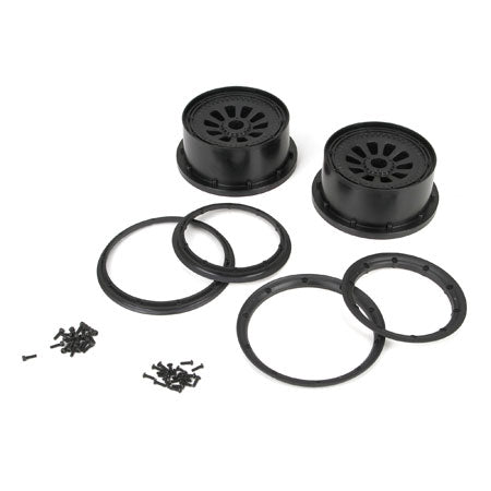 Losi 5ive-T Black Wheel & Beadlock Set (2) LOSB7034