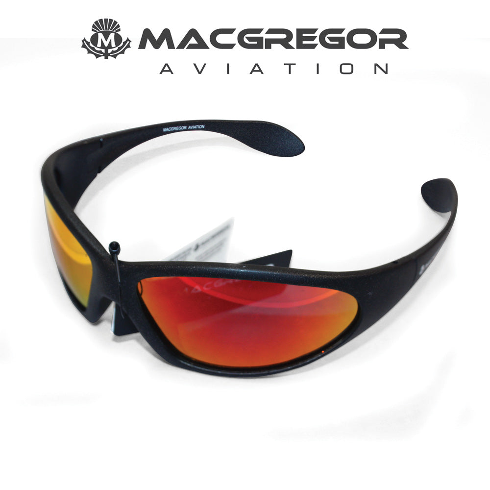 MacGregor Polarised Sunglasses Black with Red Lens MACRCSUN2