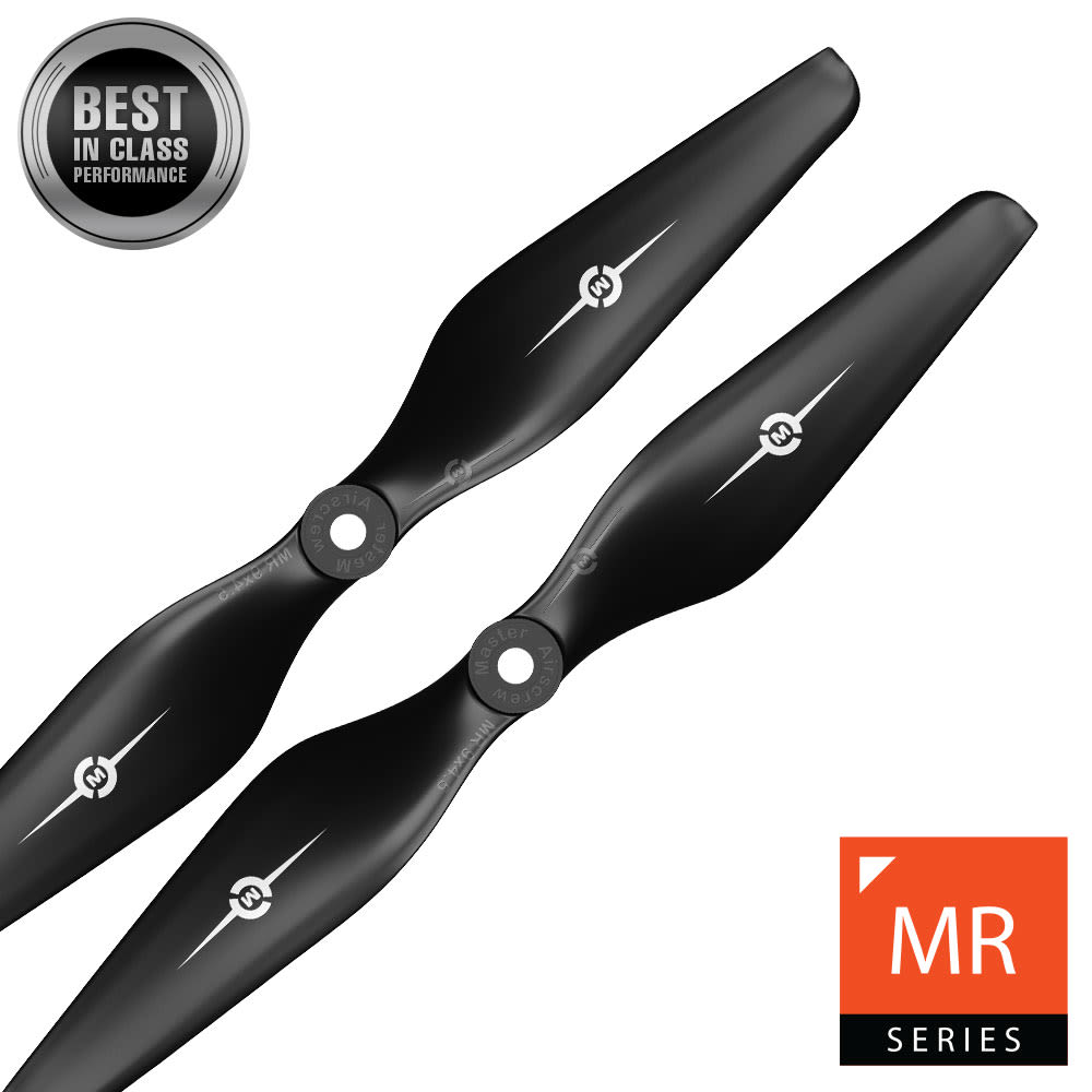 Master Airscrew 8x4.5 MR Propeller Set 2x Black MASMR08X45SB2
