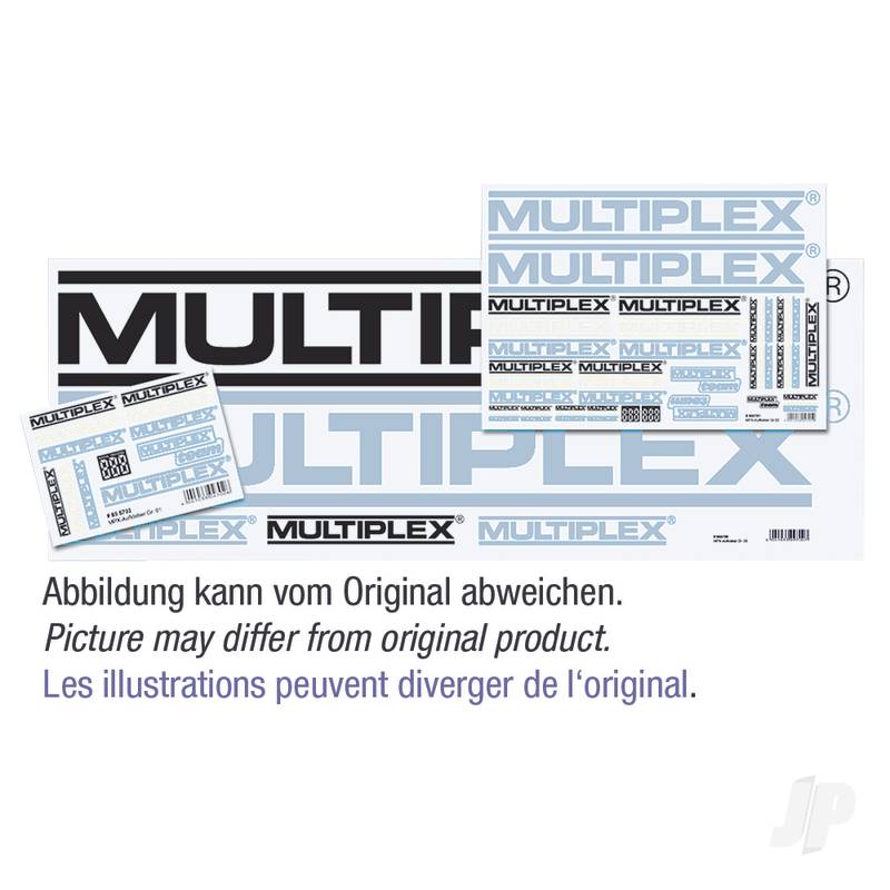 Multiplex Sticker Set MULTIPLEX-Logo Black/White/Silver 1 MPX855700