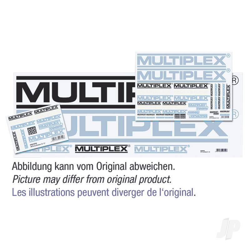 Multiplex Sticker Set MULTIPLEX-Logo Black/White/Silverl MPX855702