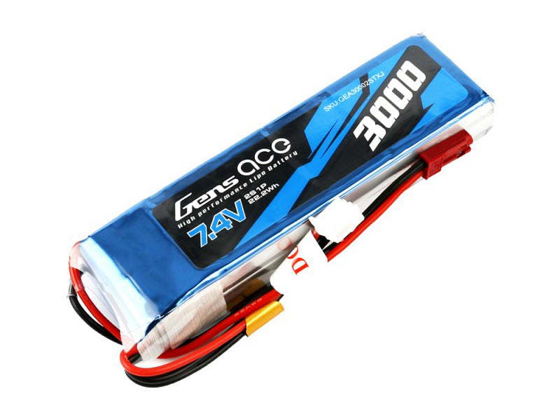 Gens Ace Li-Po 2S 7.4V 3000mAh Tx with BEC G2S3000-TX