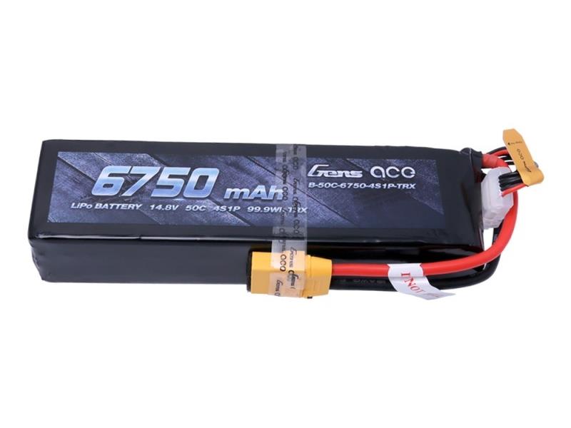 Gens Ace LiPo Car 4S 14.8V 6750mAh 50C with XT90 GC4S6750-50X9