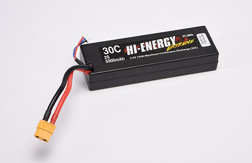 Hi-Energy 2S 5000mAh 30C HC XT-60 O-HE2S500030C-CAR