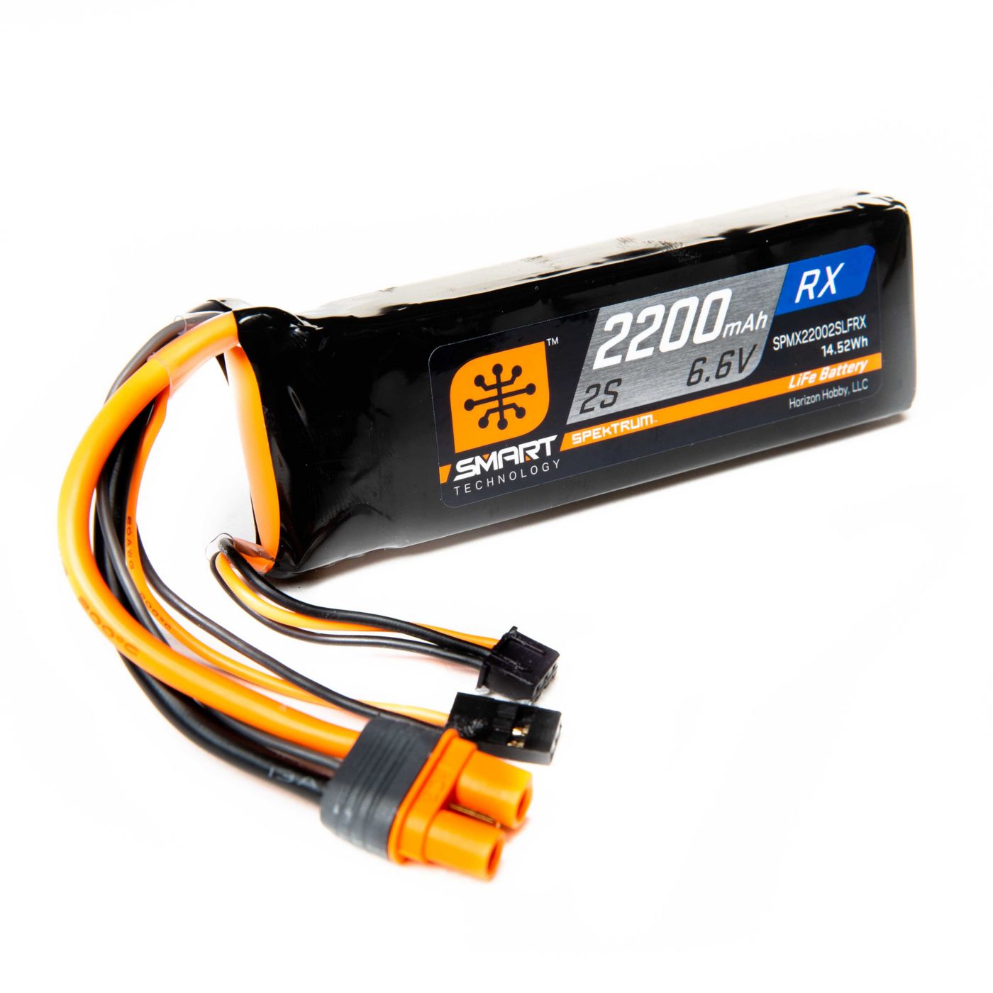 Spektrum 2200mAh 2S 6.6V Smart LiFe Receiver Battery IC3 SPMX22002SLFRX