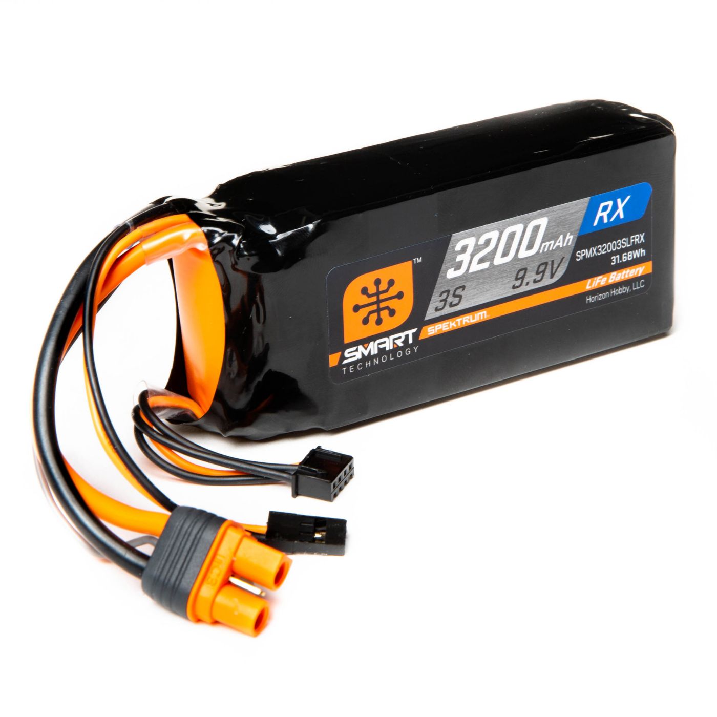 Spektrum 3200mAh 3S 9.9V Smart LiFe ECU Battery IC3 SPMX32003SLFRX