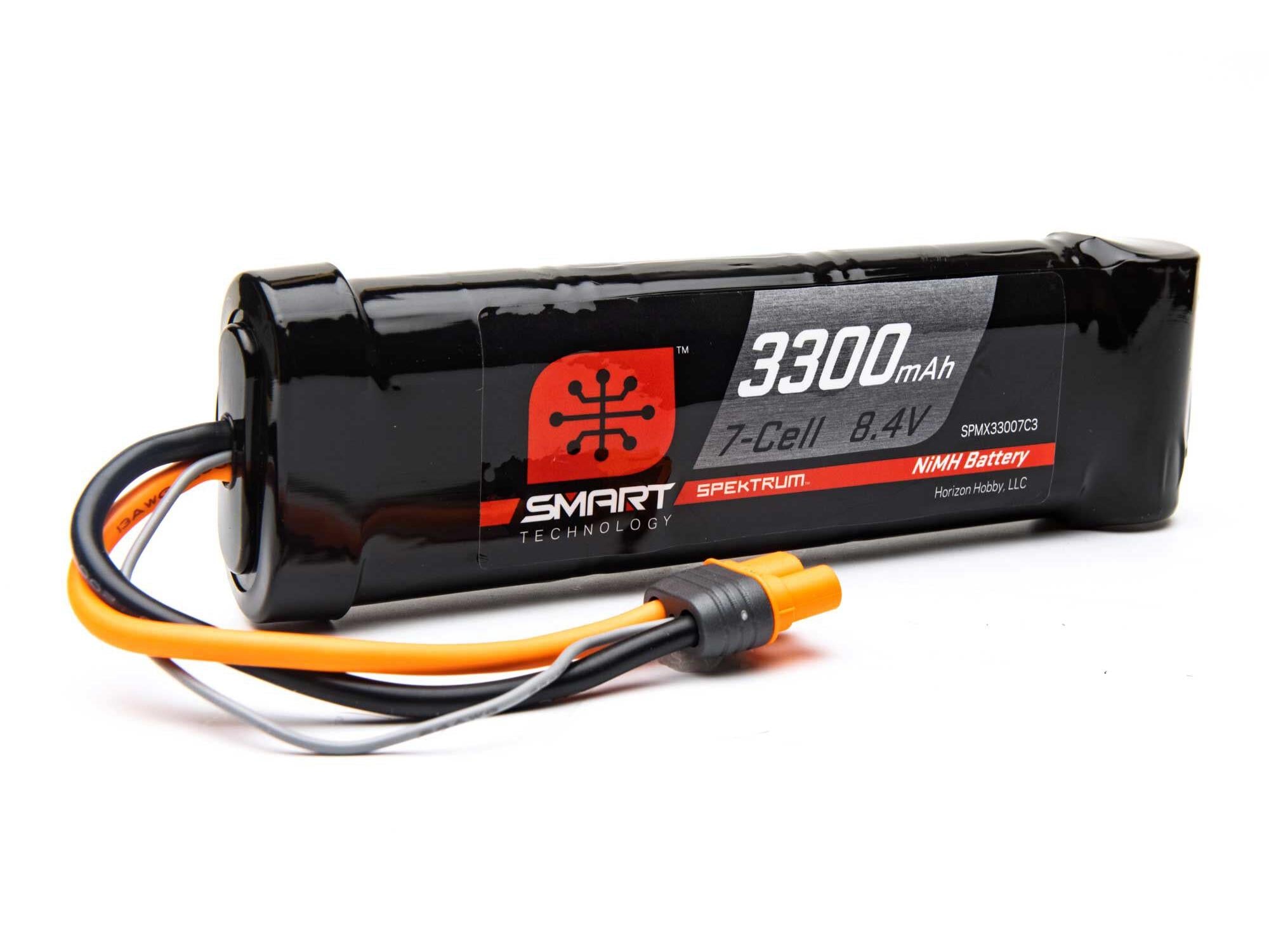 Spektrum 3300mAh 7-Cell 8.4V Smart NiMH Battery  IC3 SPMX33007C3
