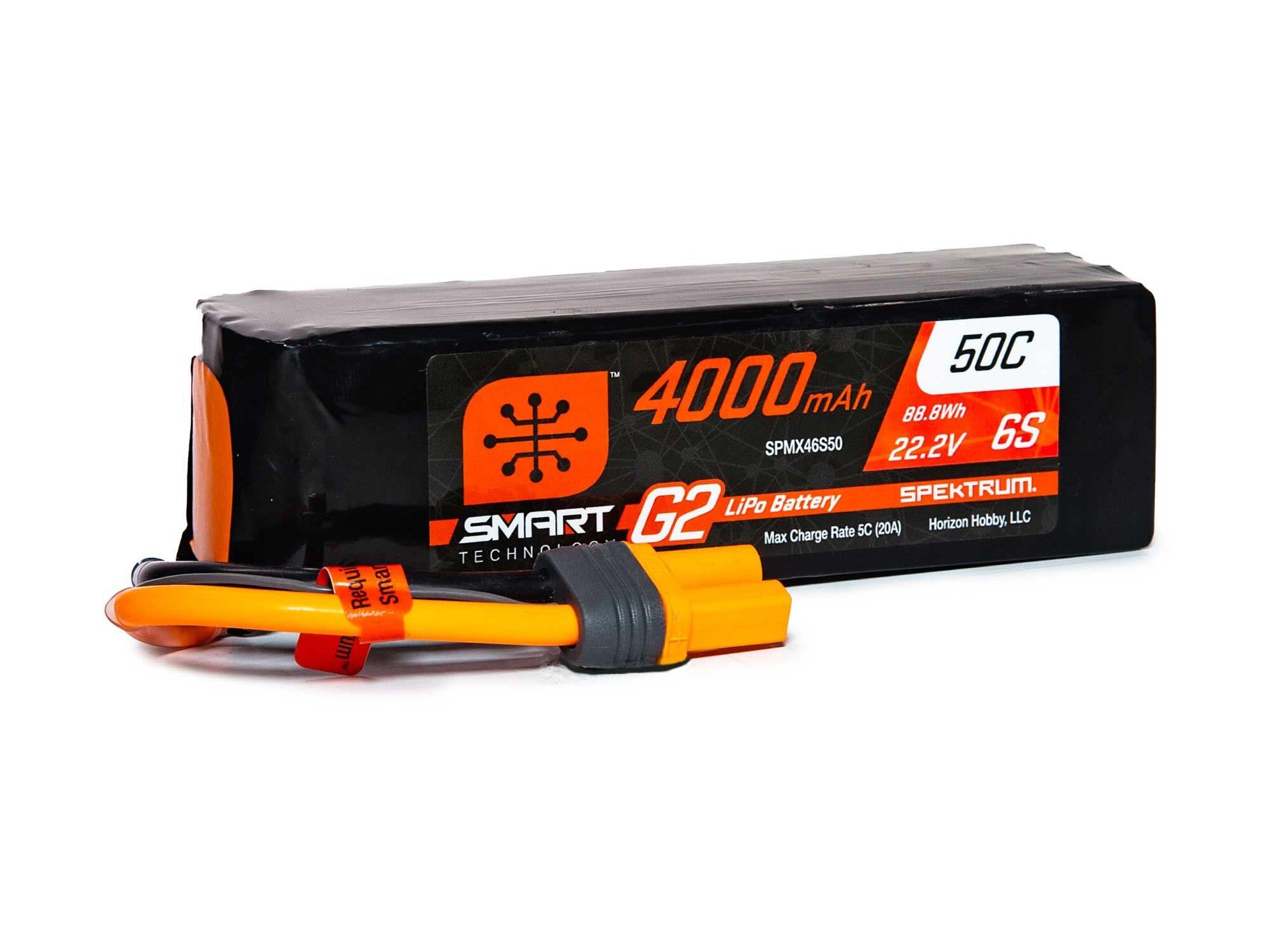 Spektrum 4000mAh 6S 22.2V SMART G2 50C IC5 SPMX46S50