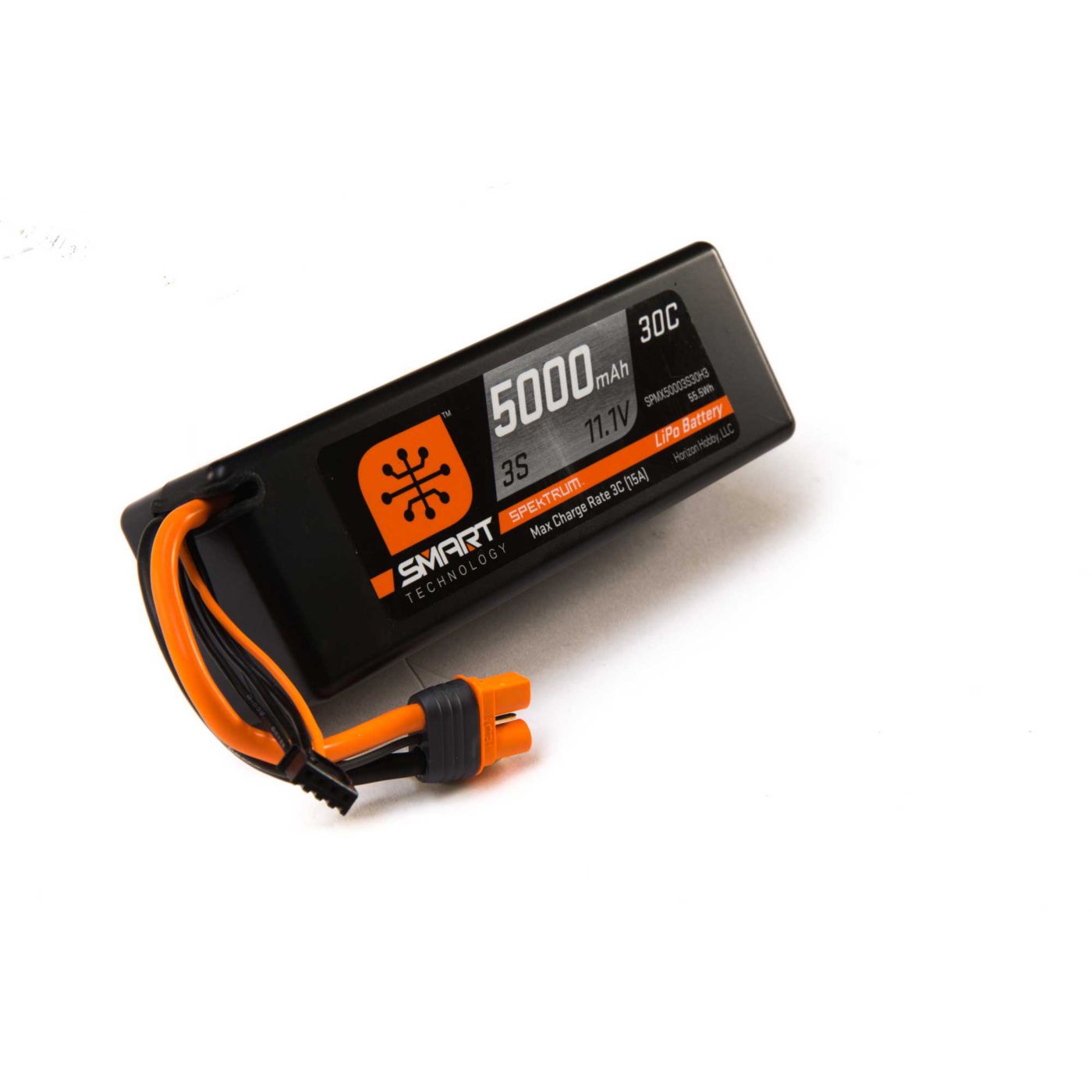 Spektrum 5000mah 3S 11.1V 30C Smart LiPo Hardcase IC3 SPMX50003S30H3