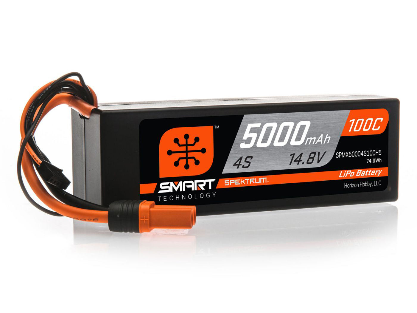 Spektrum 5000mAh 4S 14.8V 100C Smart LiPo Hardcase IC5 SPMX50004S100H5