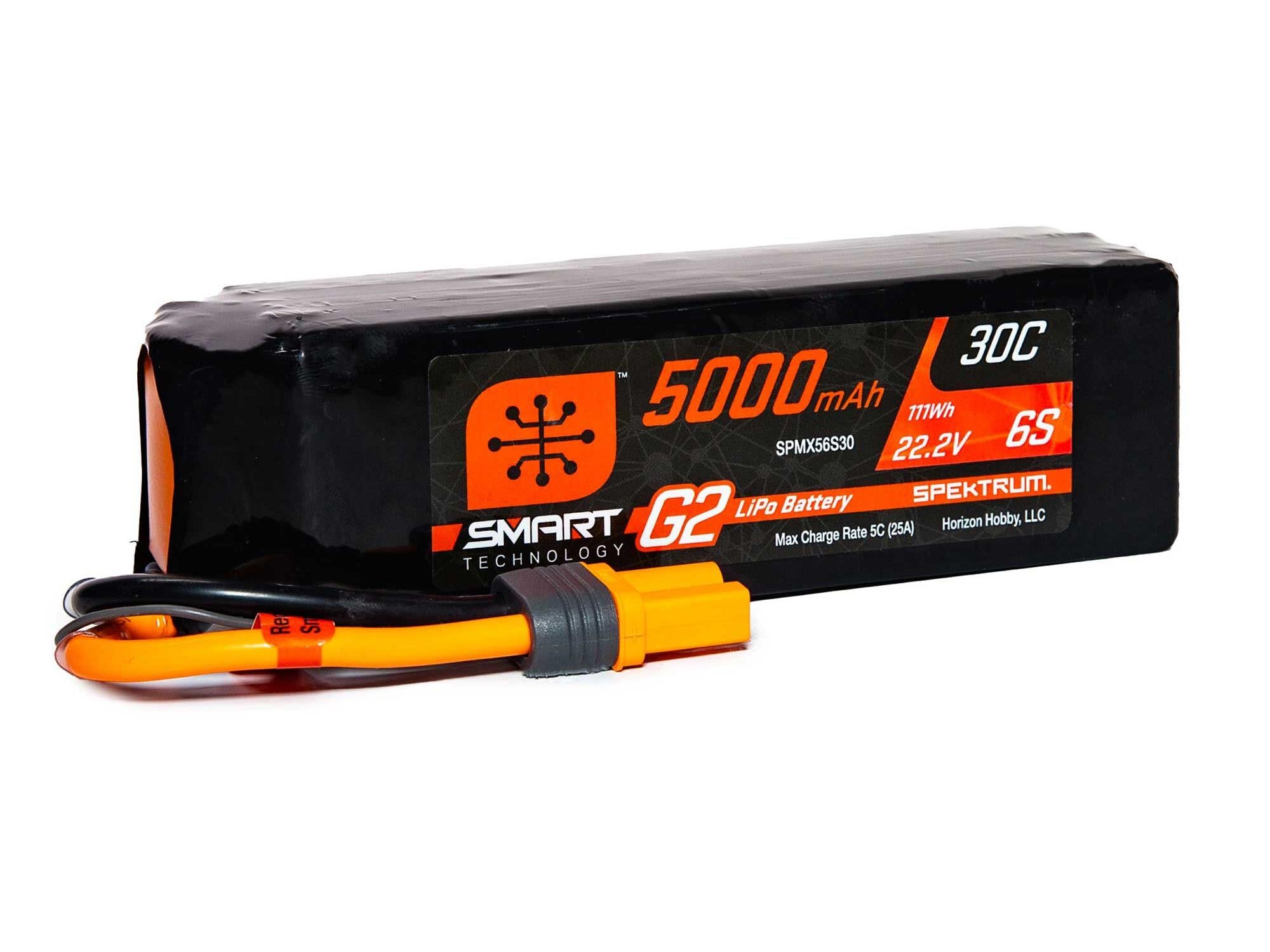 Spektrum 5000mAh 6S 22.2V SMART G2 30C IC5 SPMX56S30