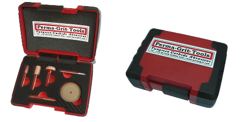 Perma-Grit Set Of 5 Rotaries ( fine grit ) 3.1mm (1/8") arbor KT5F