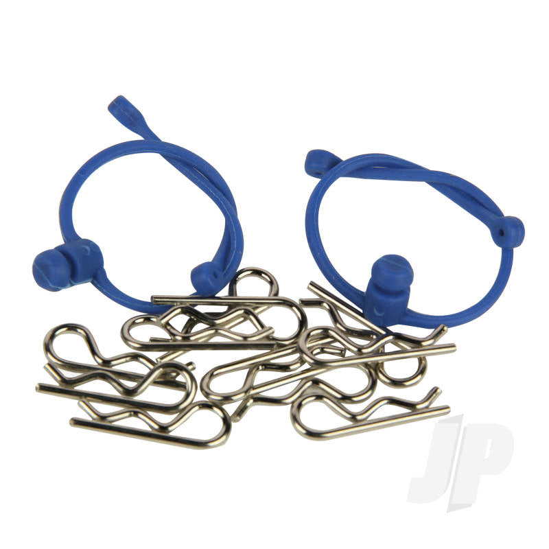 Radient Body Clips (10pcs) with Blue Retainers (2pcs) RDNA0304
