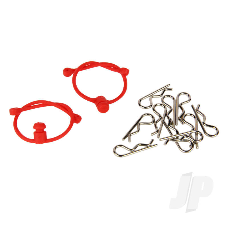 Radient Body Clips (10pcs) with Red Retainers (2pcs) RDNA0305