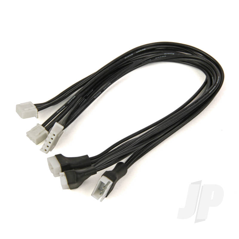 Radient Balance Cable Extensions, Black 230mm, 2S, 3S, 4S LiPo, JST-XH RDNA0333