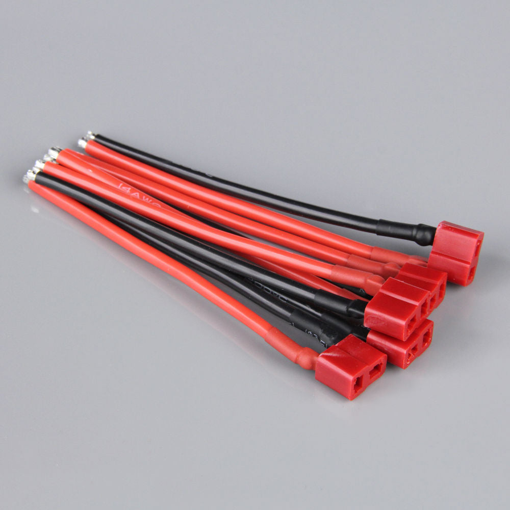 Radient Pigtail Connector Pack, Deans Female, 4in Lead, 12AWG, 100mm (5pcs) RDNAC010005