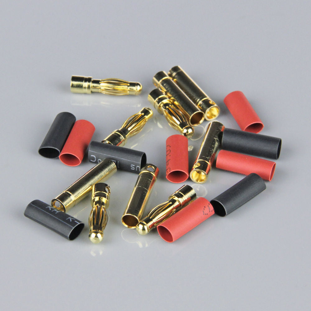 Radient 4.0mm Gold Connector Pairs including Heat Shrink (5pcs) RDNAC010090