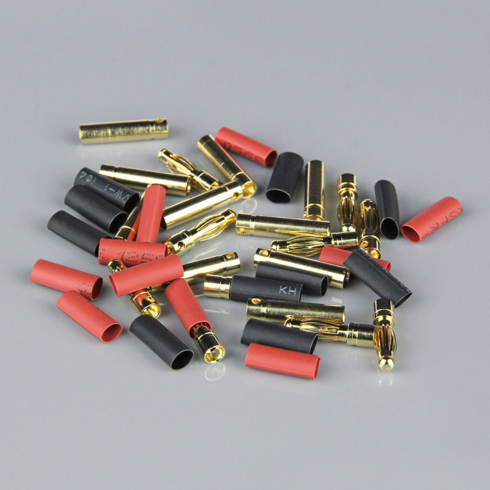 Radient 4.0mm Gold Connector Pairs including Heat Shrink (10pcs) RDNAC010091